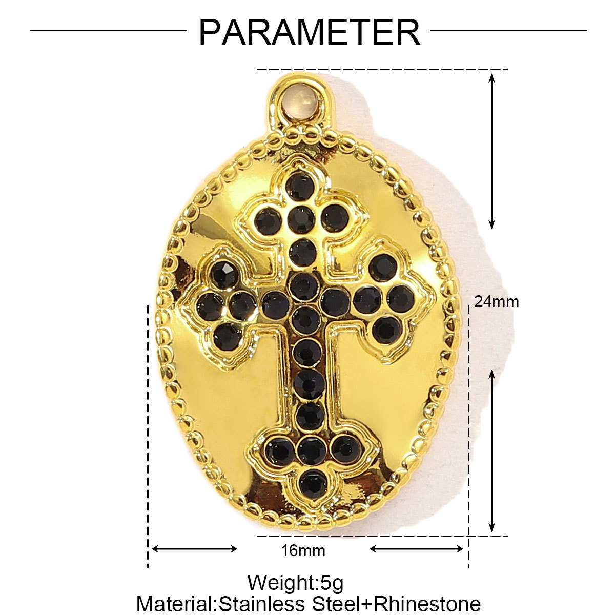 6pcs/pack French Retro Stainless Steel Rhinestone Cross Heart Necklace Pendant Women Daisy Flower DIY Charms Jewelry Wholesale