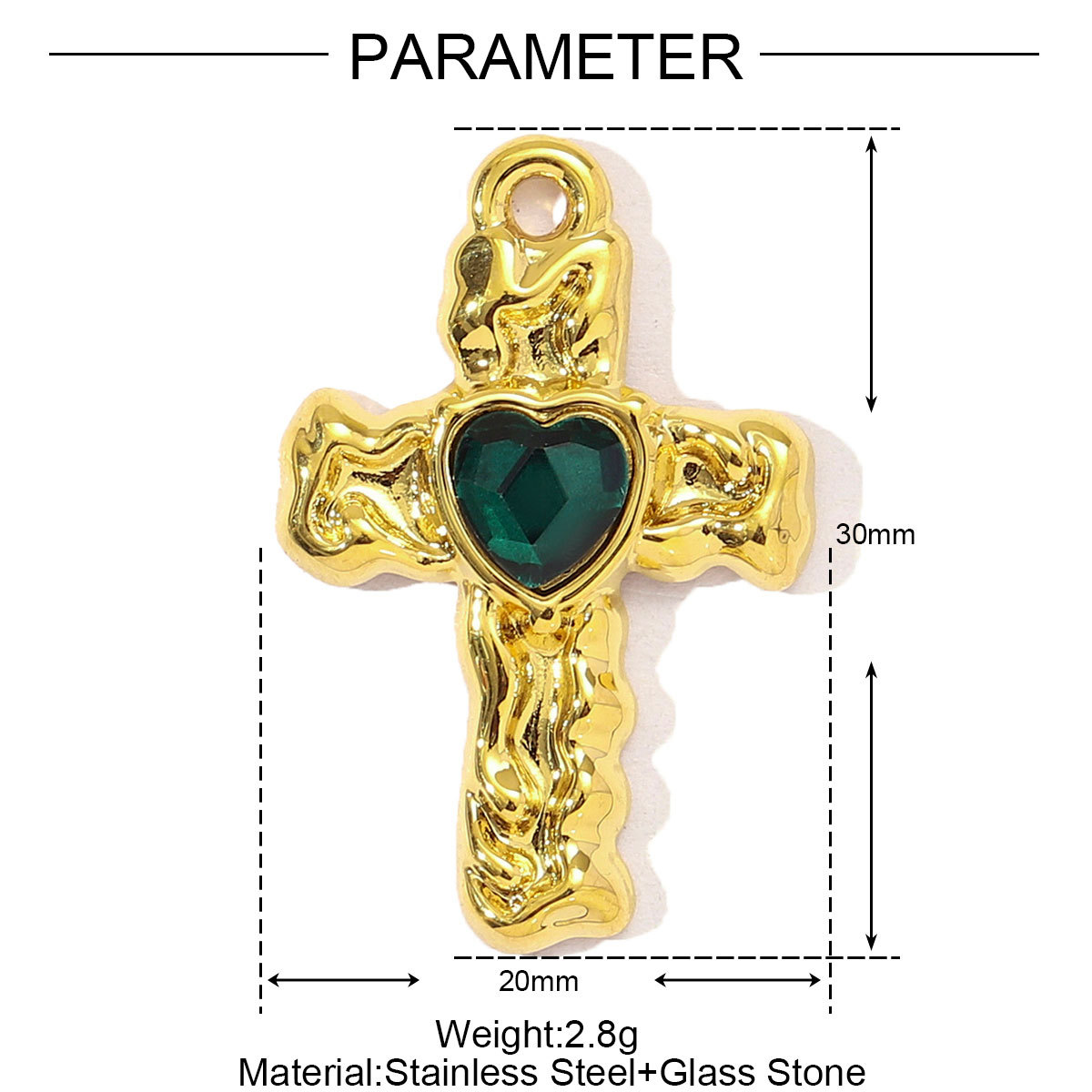 6pcs/pack French Retro Stainless Steel Rhinestone Cross Heart Necklace Pendant Women Daisy Flower DIY Charms Jewelry Wholesale
