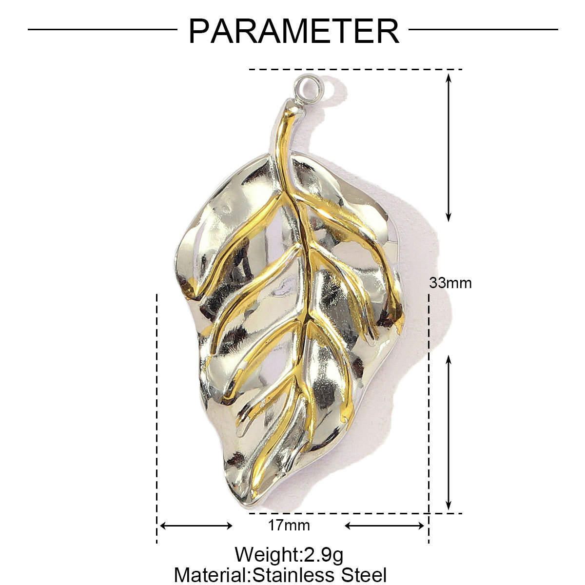 6pcs/pack French Retro Stainless Steel Two Tone Life Tree Leaf Necklace Pendant Women Shell Star Flower DIY Charms Circel Jewelry