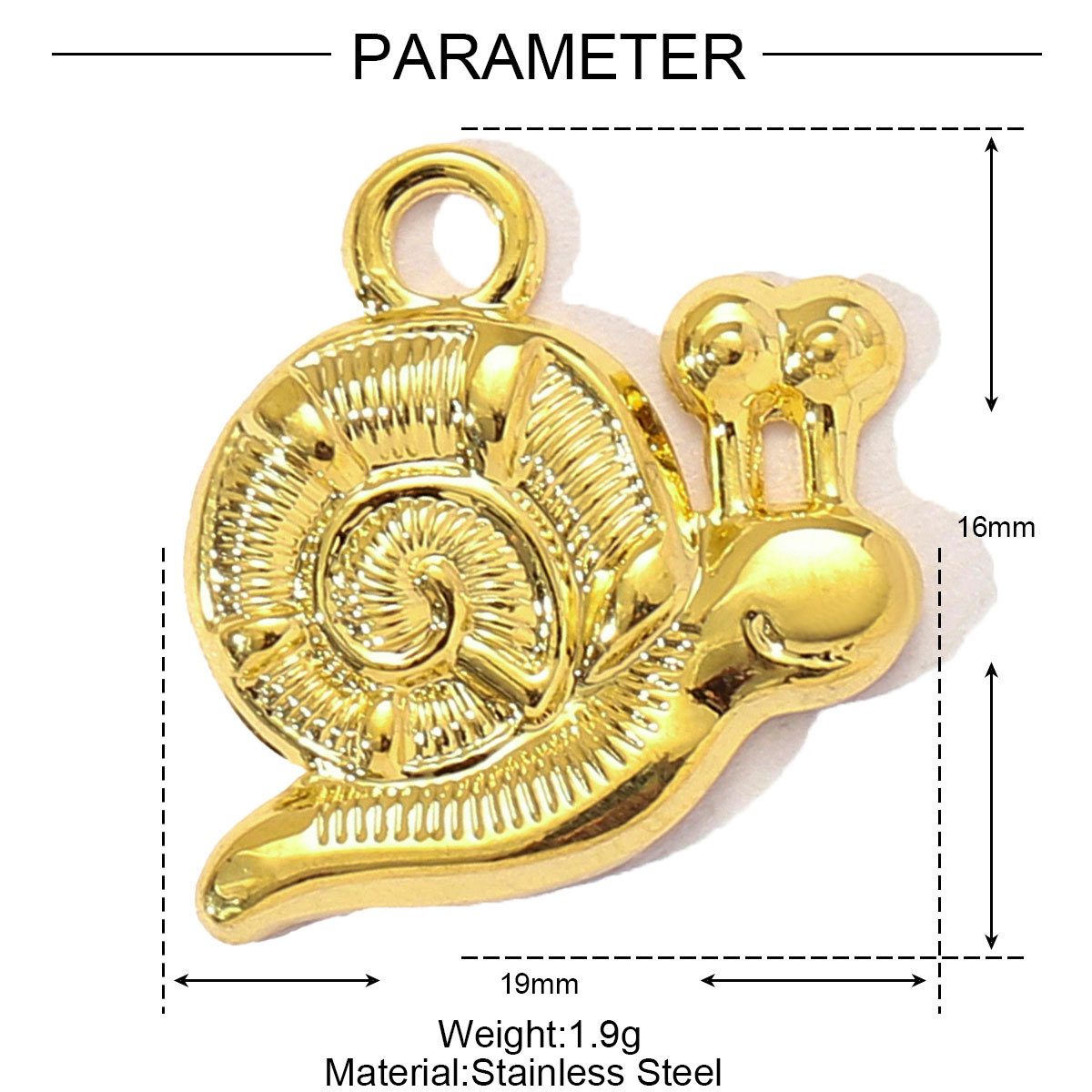 6pcs/pack Retro Bear Dove Bee Stainless Steel Necklace Pendant Women Heart Snail Beetle DIY Bracelet Charms Moon Star Jewelry