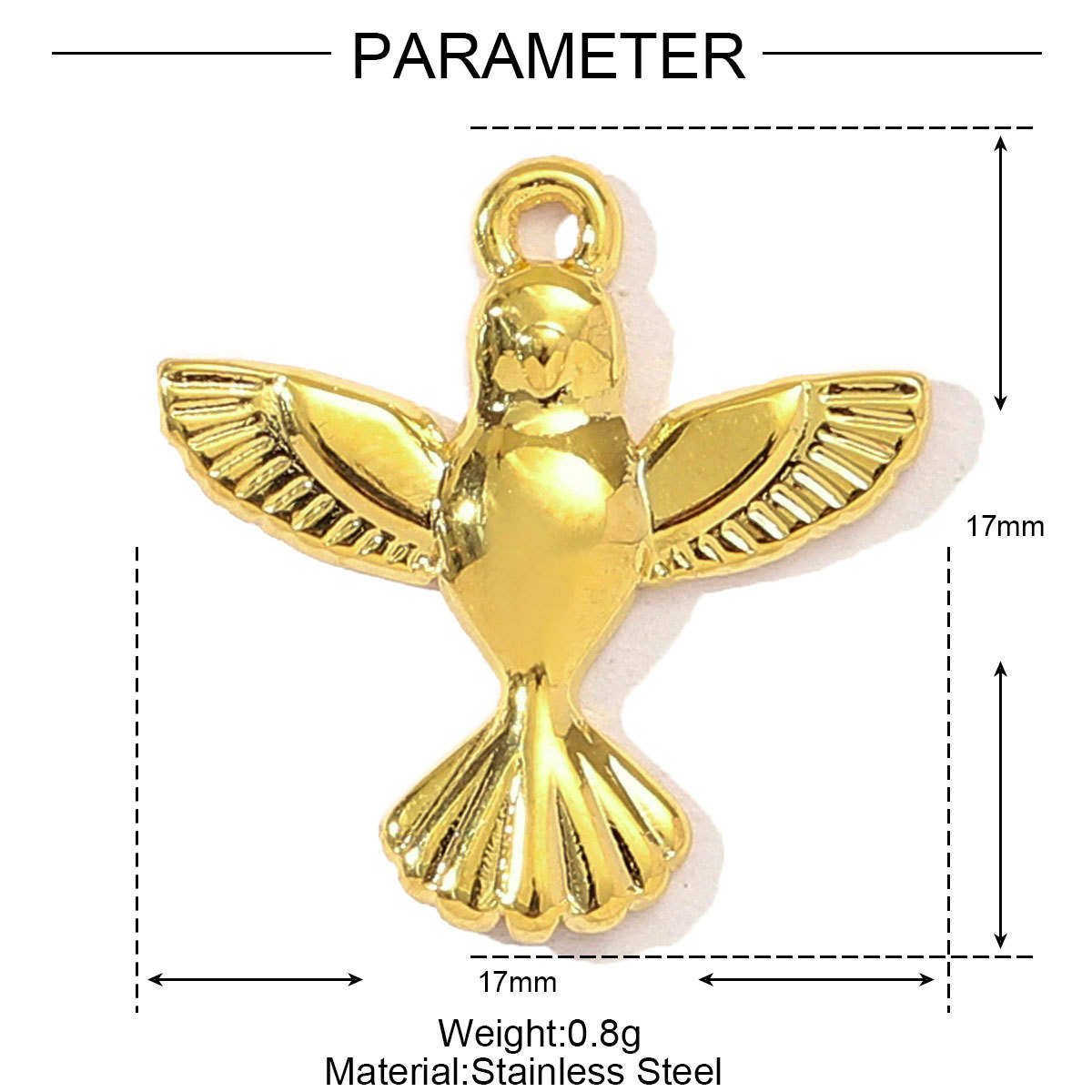 6pcs/pack Retro Bear Dove Bee Stainless Steel Necklace Pendant Women Heart Snail Beetle DIY Bracelet Charms Moon Star Jewelry