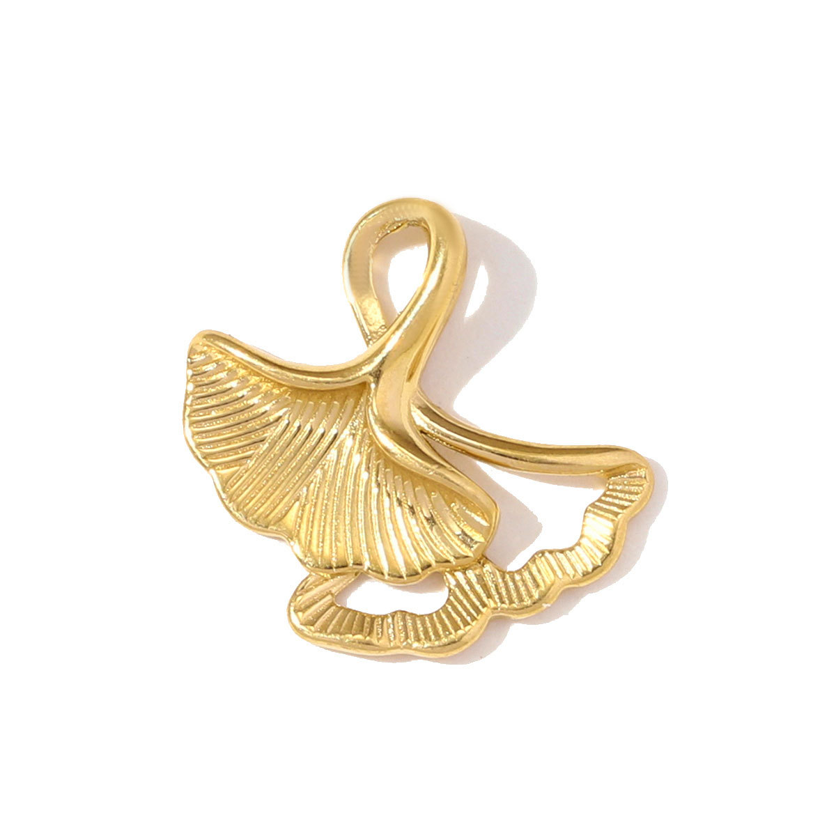 6pcs/pack Stainless Steel Star of David DIY Charm Ginkgo Leaf Sunflower Necklace Pendant Women Whale Tail Heart Jewelry Wholesale