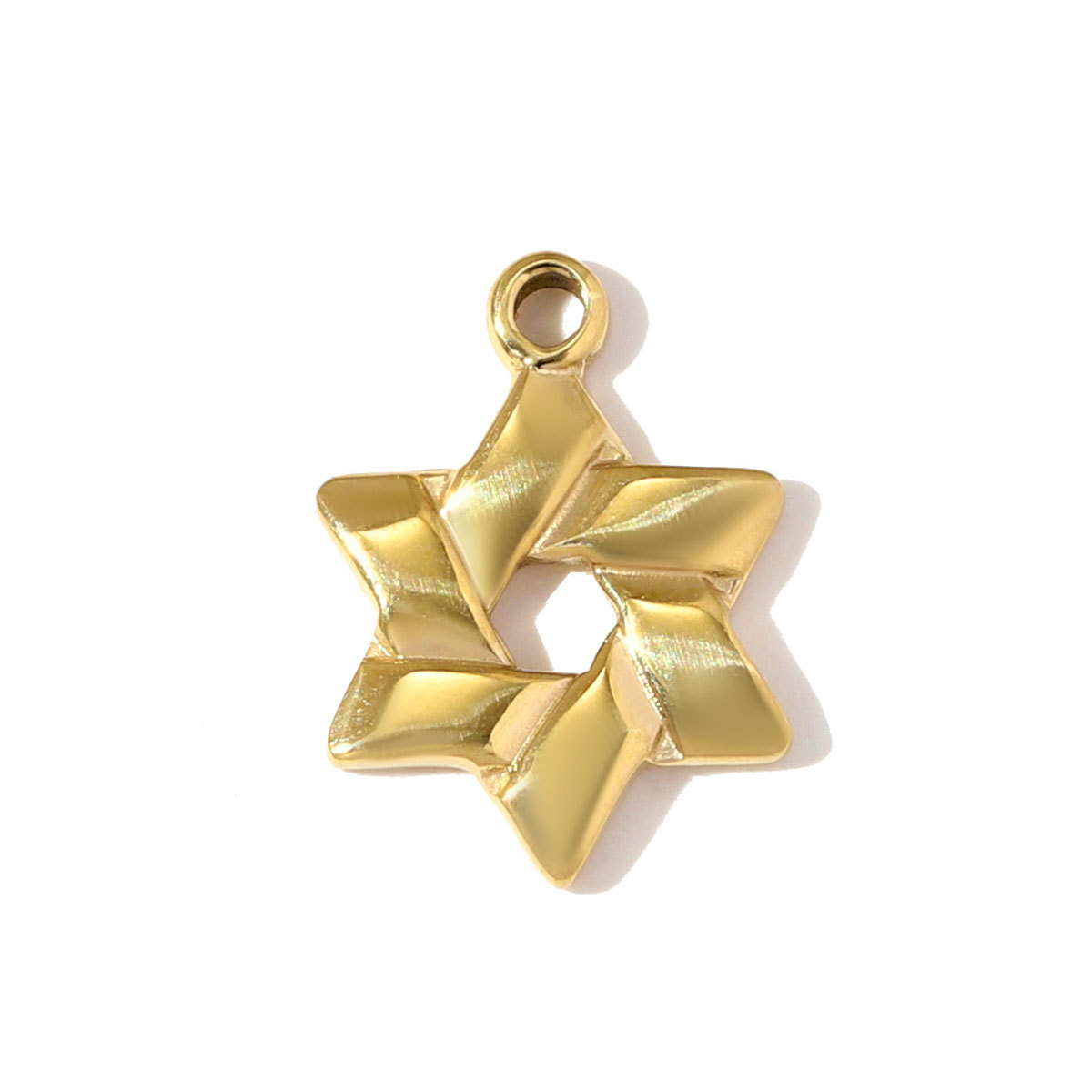 6pcs/pack Stainless Steel Star of David DIY Charm Ginkgo Leaf Sunflower Necklace Pendant Women Whale Tail Heart Jewelry Wholesale