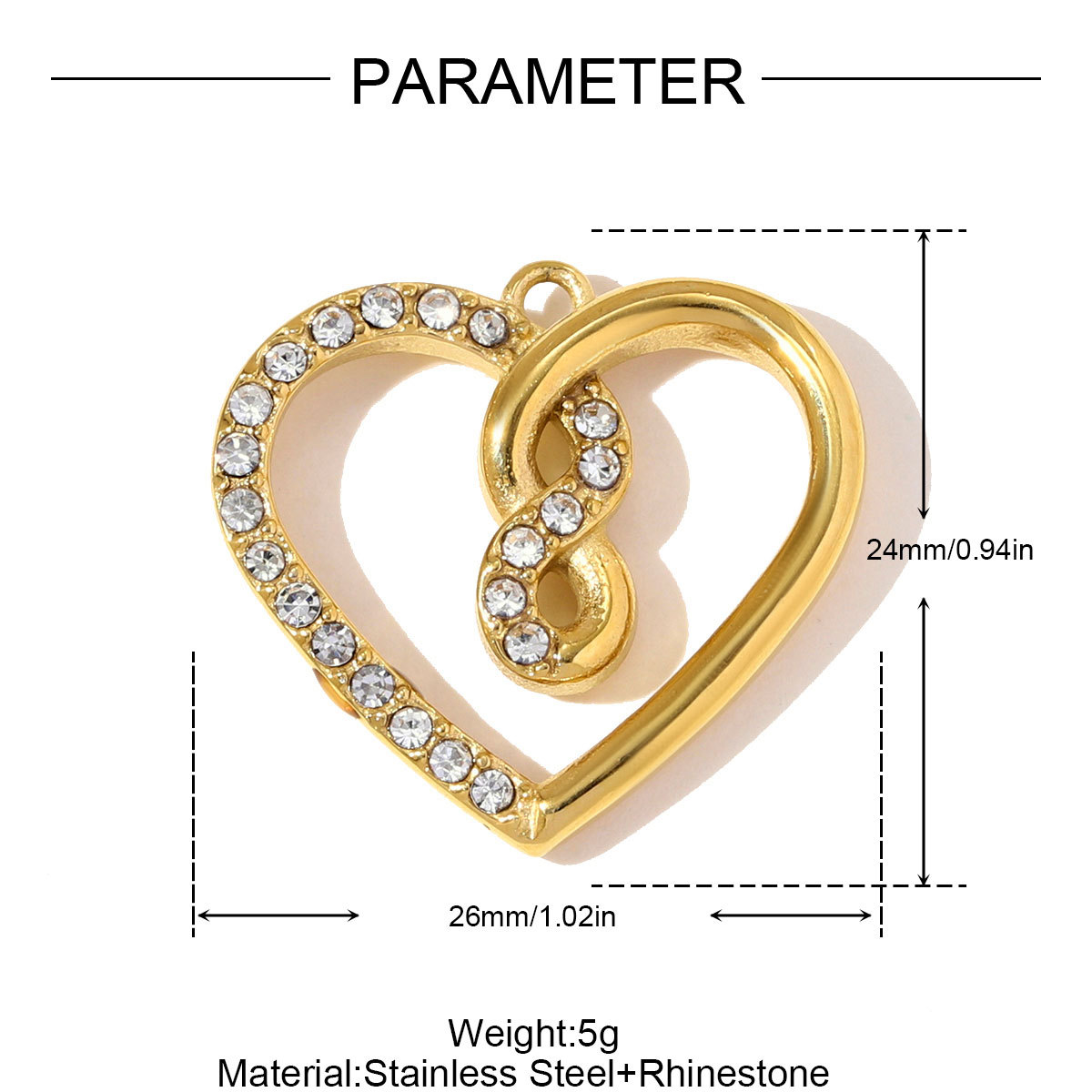 6pcs/pack Stainless Steel Life Tree Devil Ray DIY Charms Crystal Star Heart Necklace Pendants Women Poker Plam Tree Jewelry Wholesale