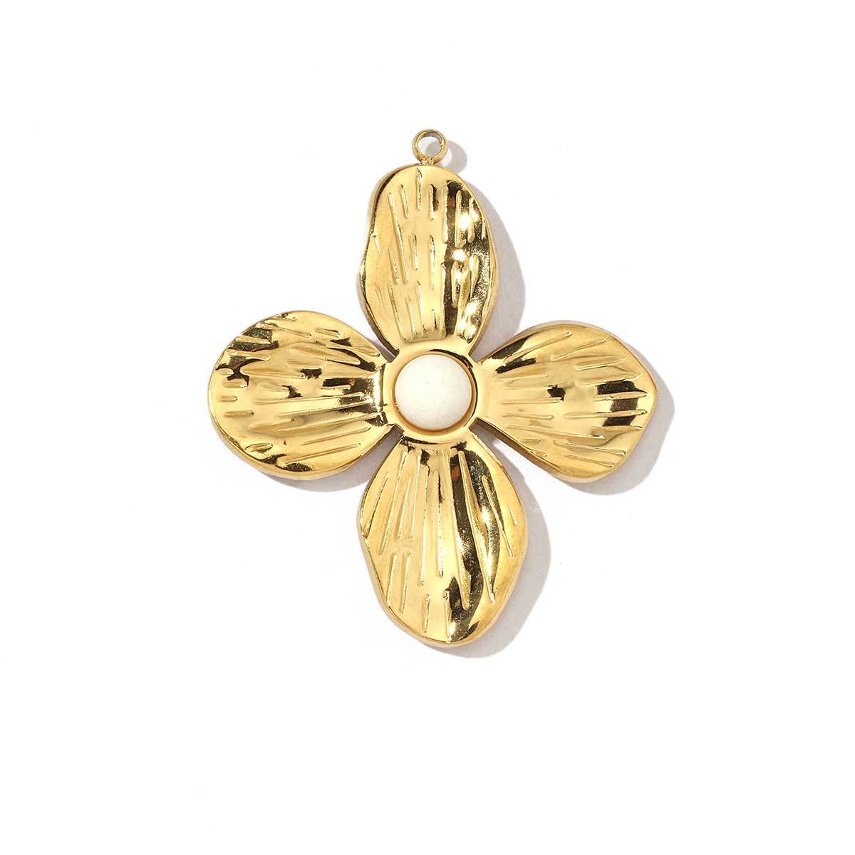 6pcs/pack Religious Stainless Steel Sun Eye Hamsa Hand Charms Natural Semi Precious Stone Necklace DIY Small Pendant Wholesale