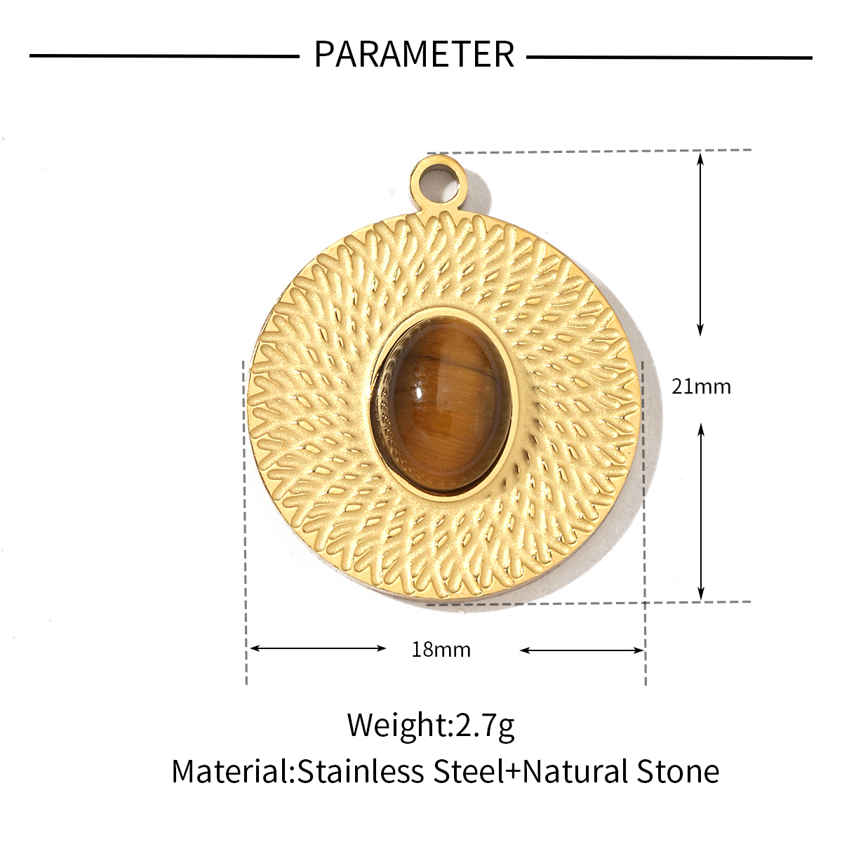 6pcs/pack Religious Stainless Steel Sun Eye Hamsa Hand Charms Natural Semi Precious Stone Necklace DIY Small Pendant Wholesale