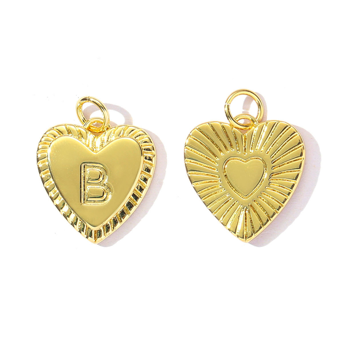 6pcs/pack Fashion A-Z 26 Letter Name Stainless Steel DIY Charms Capital Alphabet Necklace Pendant Women Love Heart Jewelry