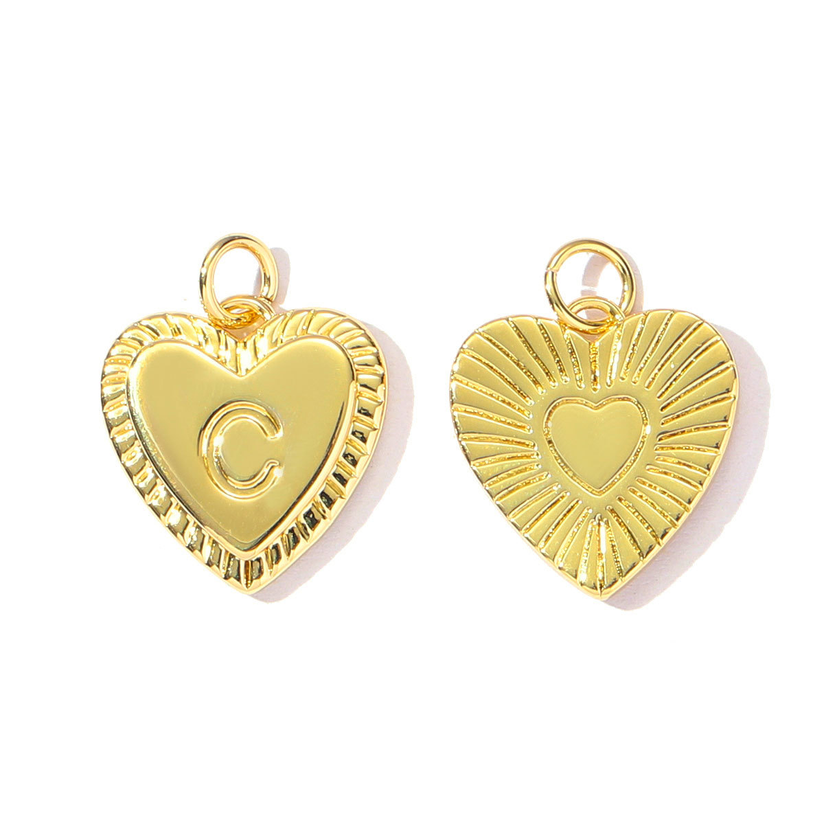 6pcs/pack Fashion A-Z 26 Letter Name Stainless Steel DIY Charms Capital Alphabet Necklace Pendant Women Love Heart Jewelry