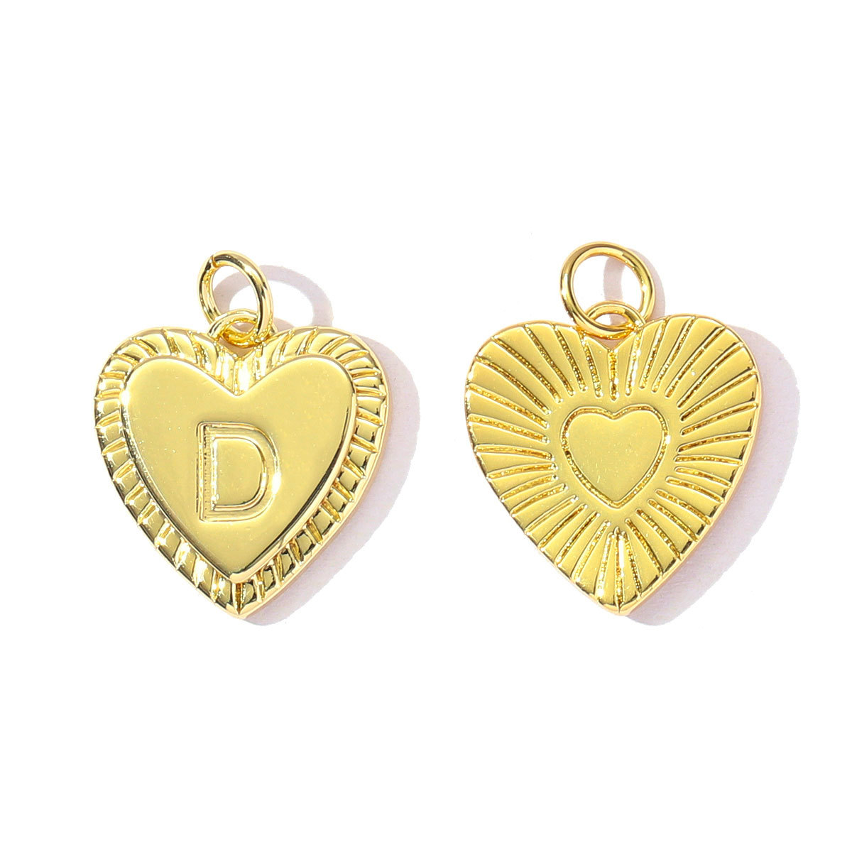 6pcs/pack Fashion A-Z 26 Letter Name Stainless Steel DIY Charms Capital Alphabet Necklace Pendant Women Love Heart Jewelry