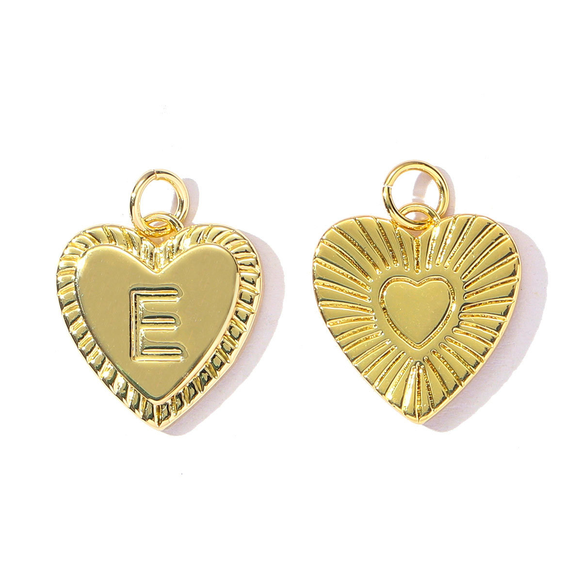 6pcs/pack Fashion A-Z 26 Letter Name Stainless Steel DIY Charms Capital Alphabet Necklace Pendant Women Love Heart Jewelry