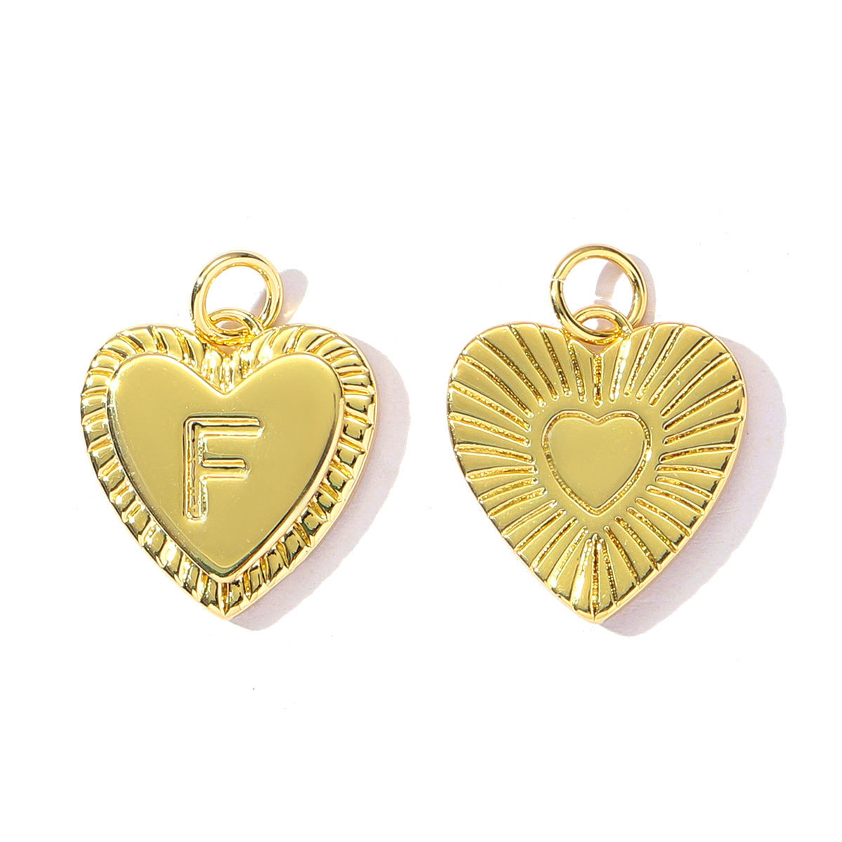 6pcs/pack Fashion A-Z 26 Letter Name Stainless Steel DIY Charms Capital Alphabet Necklace Pendant Women Love Heart Jewelry