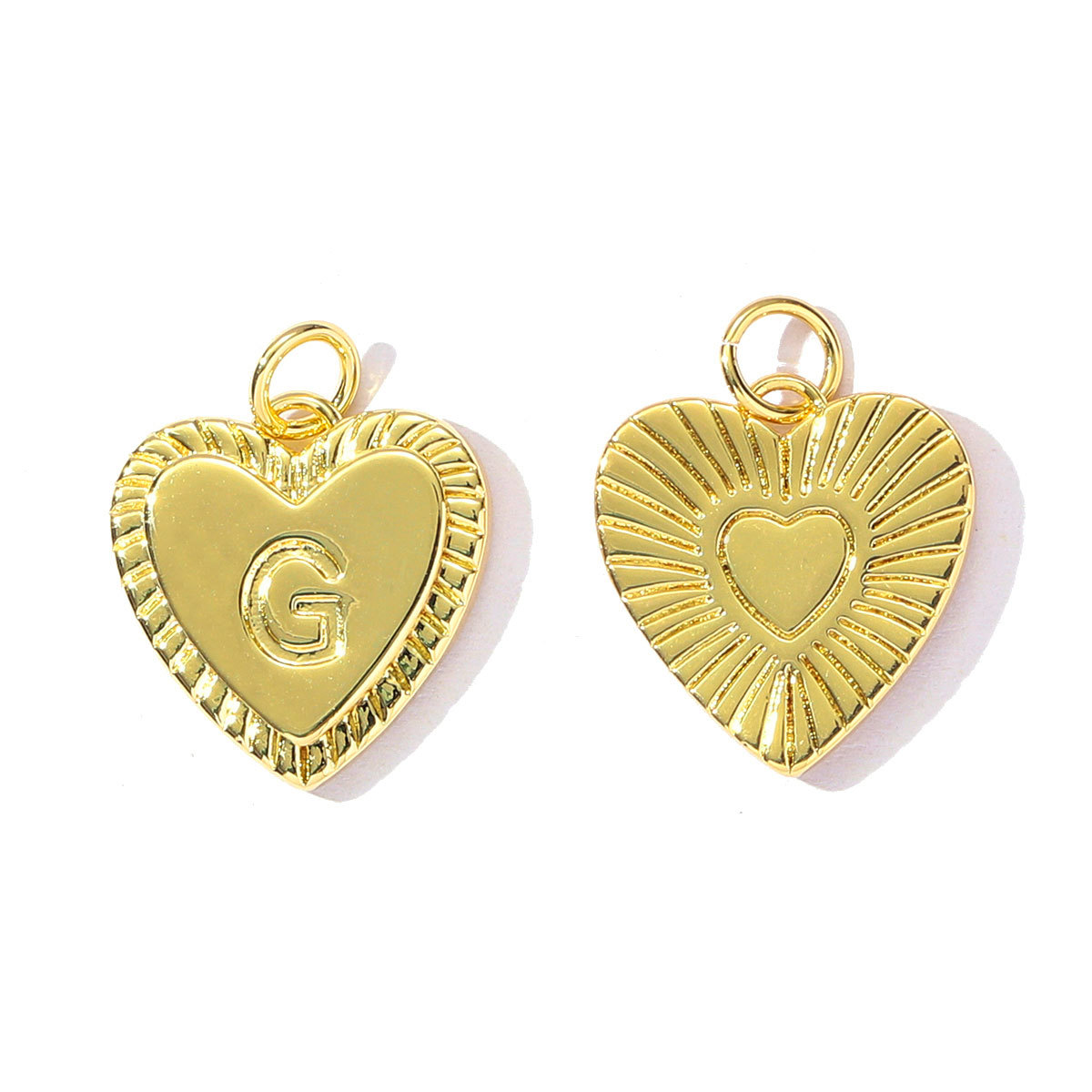 6pcs/pack Fashion A-Z 26 Letter Name Stainless Steel DIY Charms Capital Alphabet Necklace Pendant Women Love Heart Jewelry