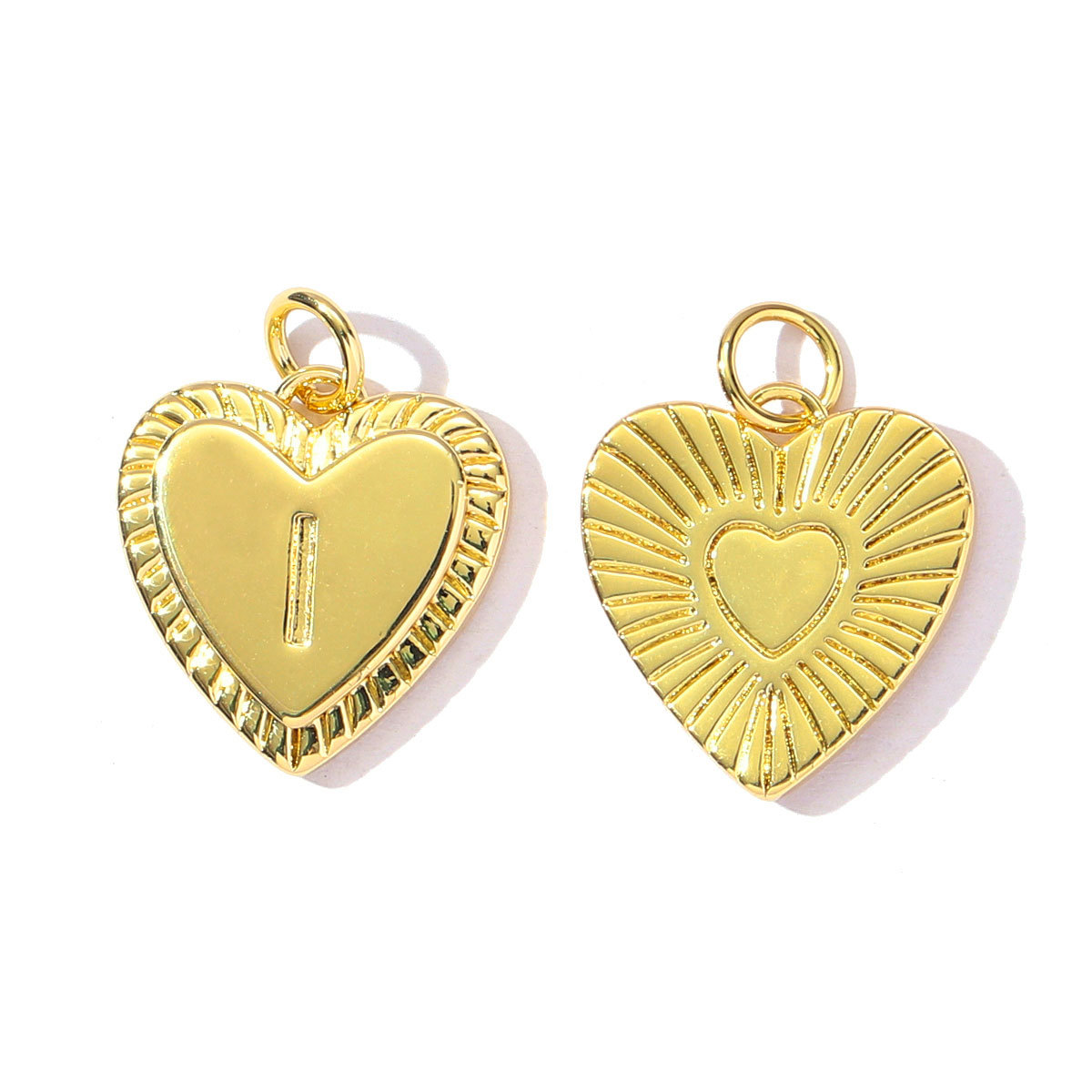 6pcs/pack Fashion A-Z 26 Letter Name Stainless Steel DIY Charms Capital Alphabet Necklace Pendant Women Love Heart Jewelry