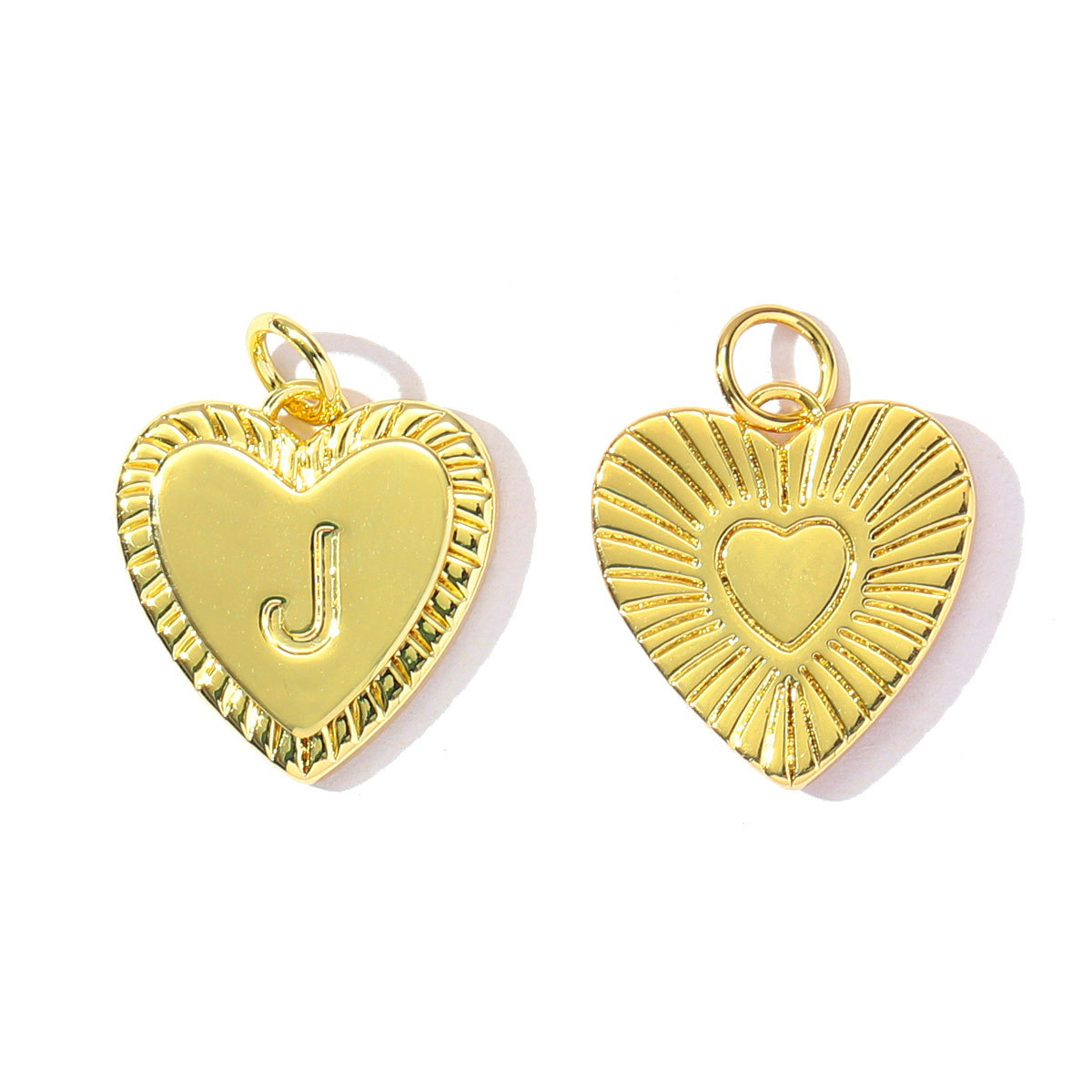 6pcs/pack Fashion A-Z 26 Letter Name Stainless Steel DIY Charms Capital Alphabet Necklace Pendant Women Love Heart Jewelry