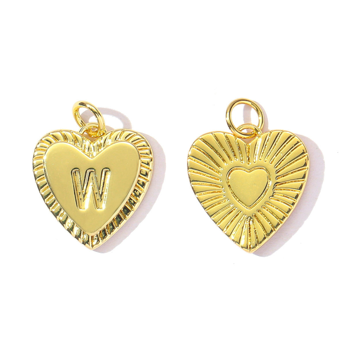 6pcs/pack Fashion A-Z 26 Letter Name Copper DIY Charms Capital Alphabet Necklace Pendant Women Love Heart Jewelry