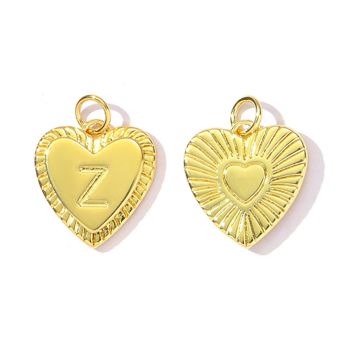 6pcs/pack Fashion A-Z 26 Letter Name Copper DIY Charms Capital Alphabet Necklace Pendant Women Love Heart Jewelry