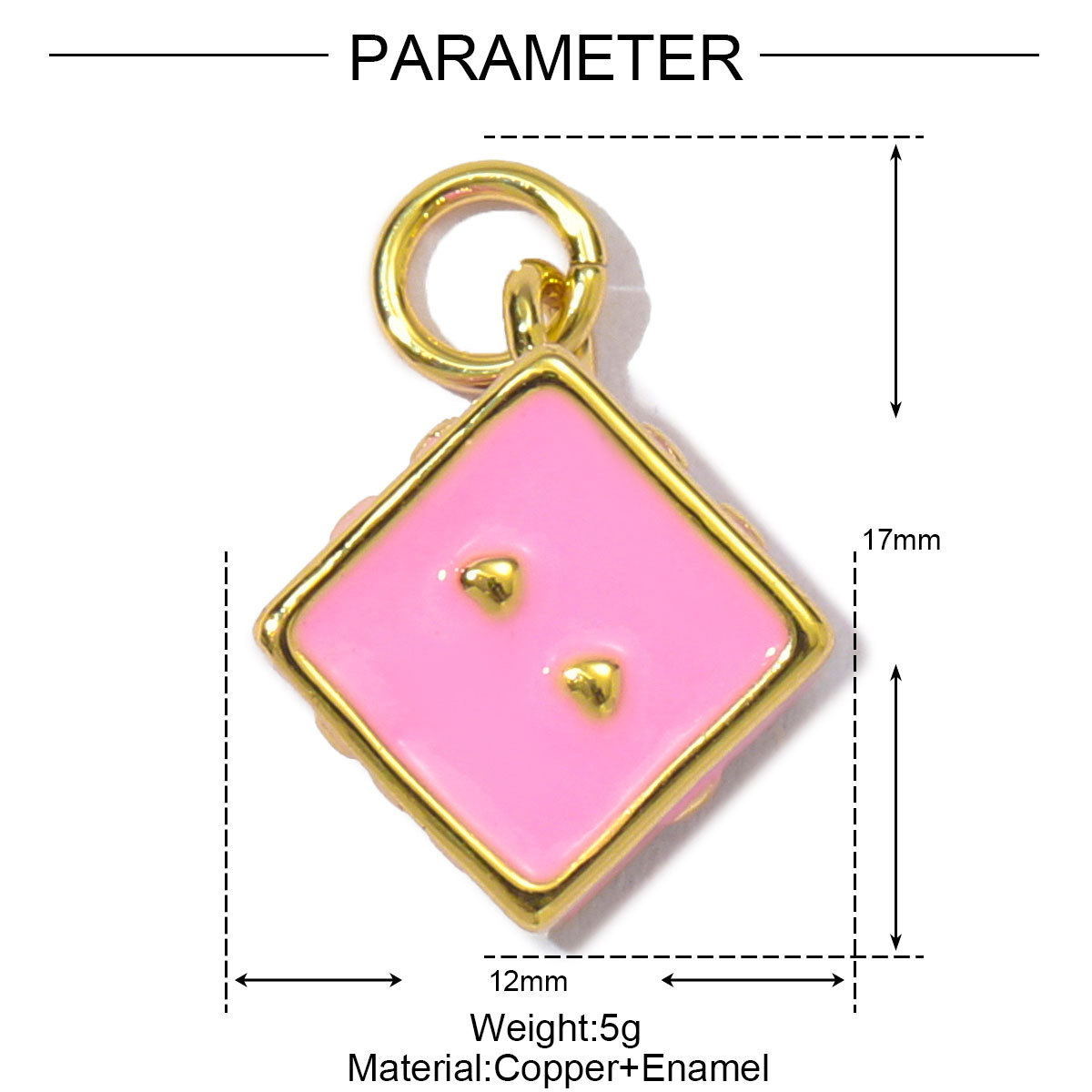 6pcs/pack Fashion Copper Enamel Dice Starfish DIY Charms Colorful Heart Mermaid Tail Necklace Pendants Women Dog Jewelry
