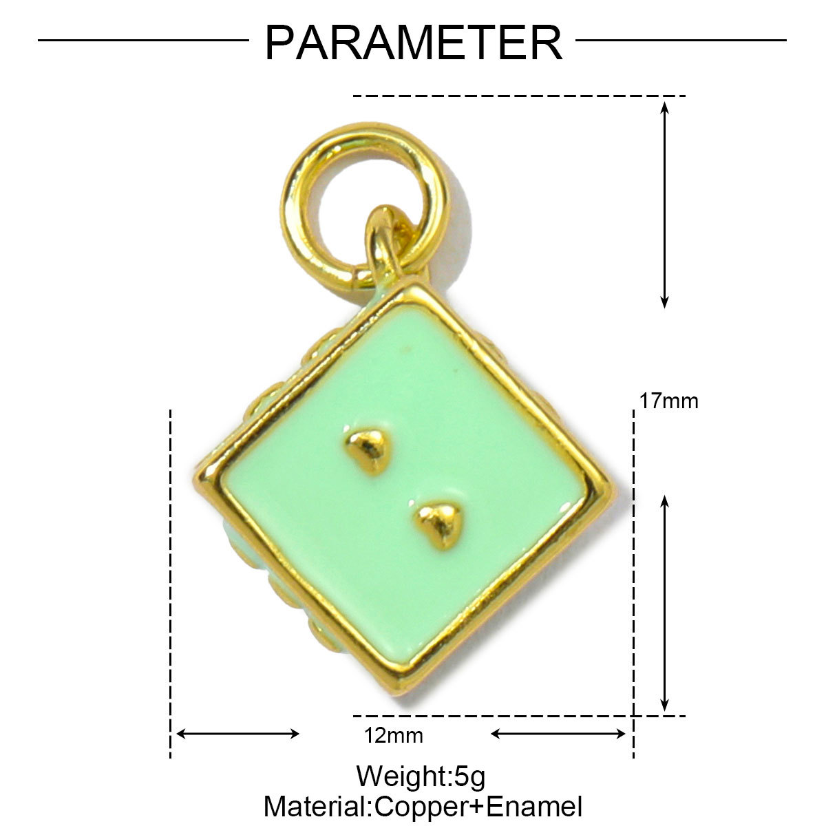 6pcs/pack Fashion Copper Enamel Dice Starfish DIY Charms Colorful Heart Mermaid Tail Necklace Pendants Women Dog Jewelry