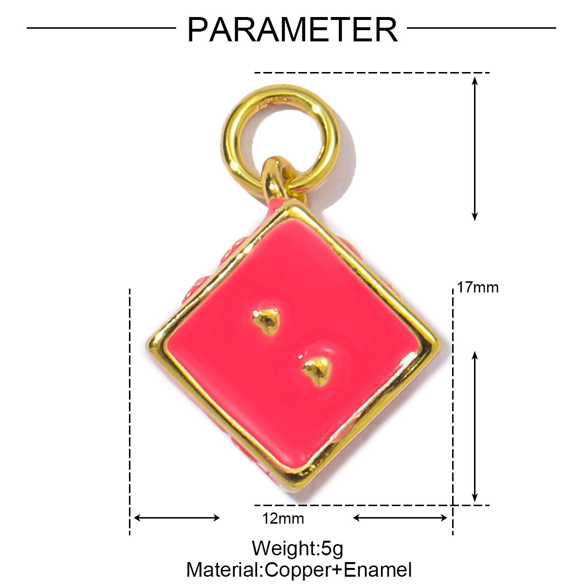 6pcs/pack Fashion Copper Enamel Dice Starfish DIY Charms Colorful Heart Mermaid Tail Necklace Pendants Women Dog Jewelry