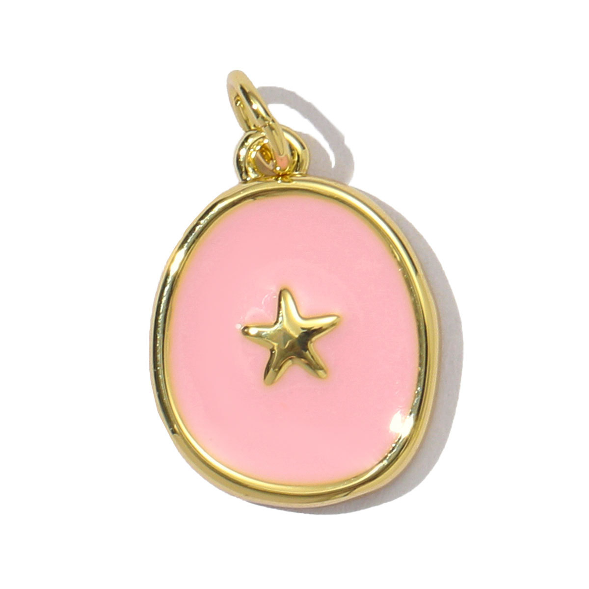 6pcs/pack Fashion Copper Enamel Dice Starfish DIY Charms Colorful Heart Mermaid Tail Necklace Pendants Women Dog Jewelry