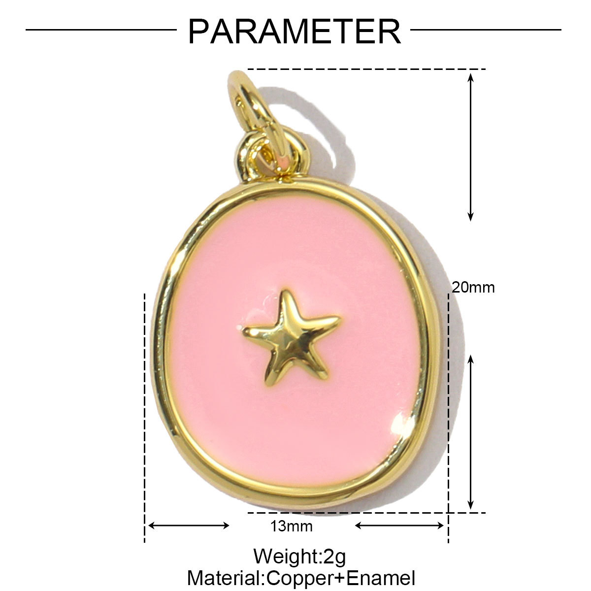 6pcs/pack Fashion Copper Enamel Dice Starfish DIY Charms Colorful Heart Mermaid Tail Necklace Pendants Women Dog Jewelry
