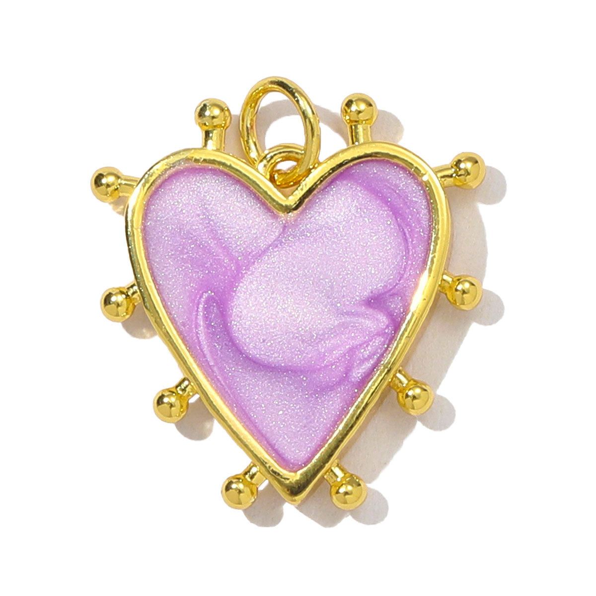6pcs/pack Fashion Copper Enamel Dice Starfish DIY Charms Colorful Heart Mermaid Tail Necklace Pendants Women Dog Jewelry
