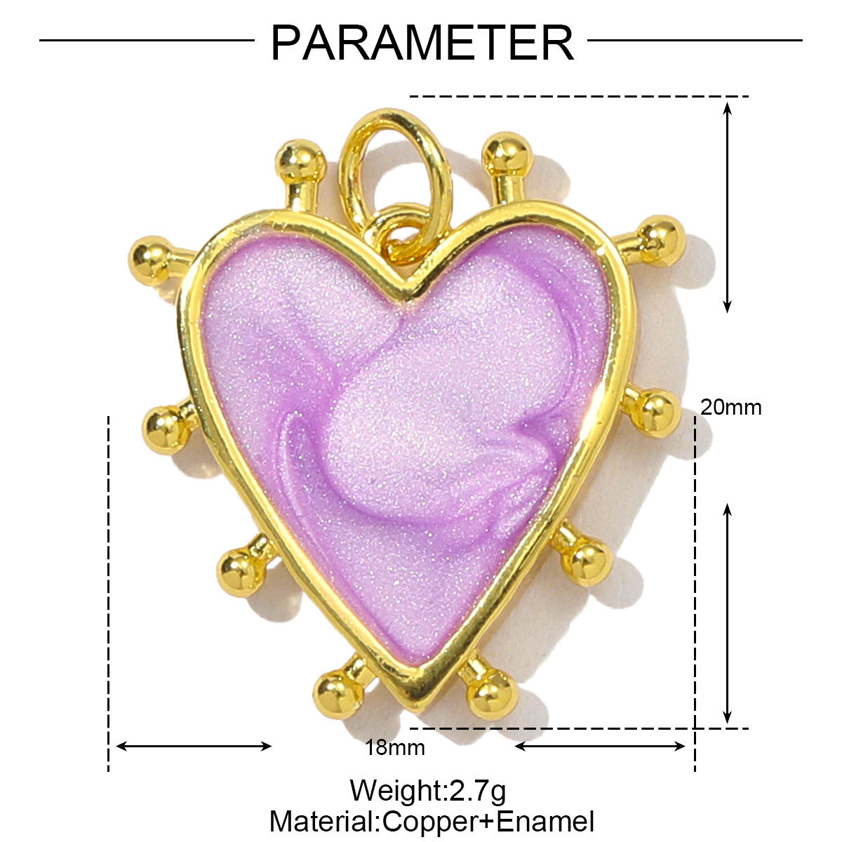 6pcs/pack Fashion Copper Enamel Dice Starfish DIY Charms Colorful Heart Mermaid Tail Necklace Pendants Women Dog Jewelry