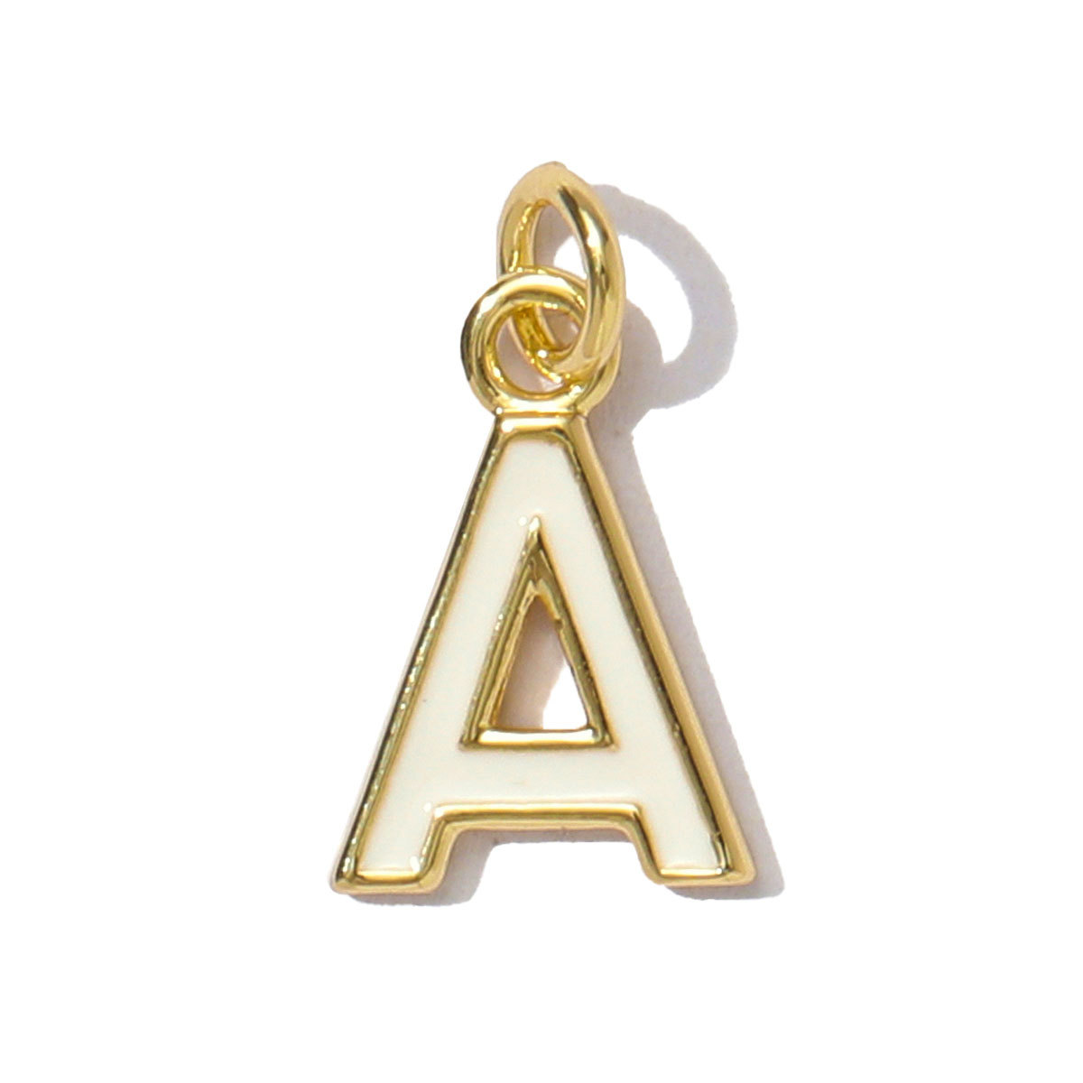 6pcs/pack Fashion Copper Rainbow A-Z 26 Alphabet Necklace Pendants Enamel Name DIY Charms  Women Capital Letter Jewelry