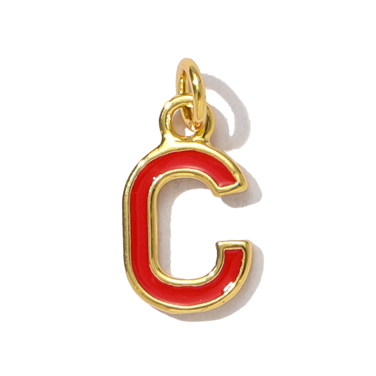 6pcs/pack Fashion Copper Rainbow A-Z 26 Alphabet Necklace Pendants Enamel Name DIY Charms  Women Capital Letter Jewelry