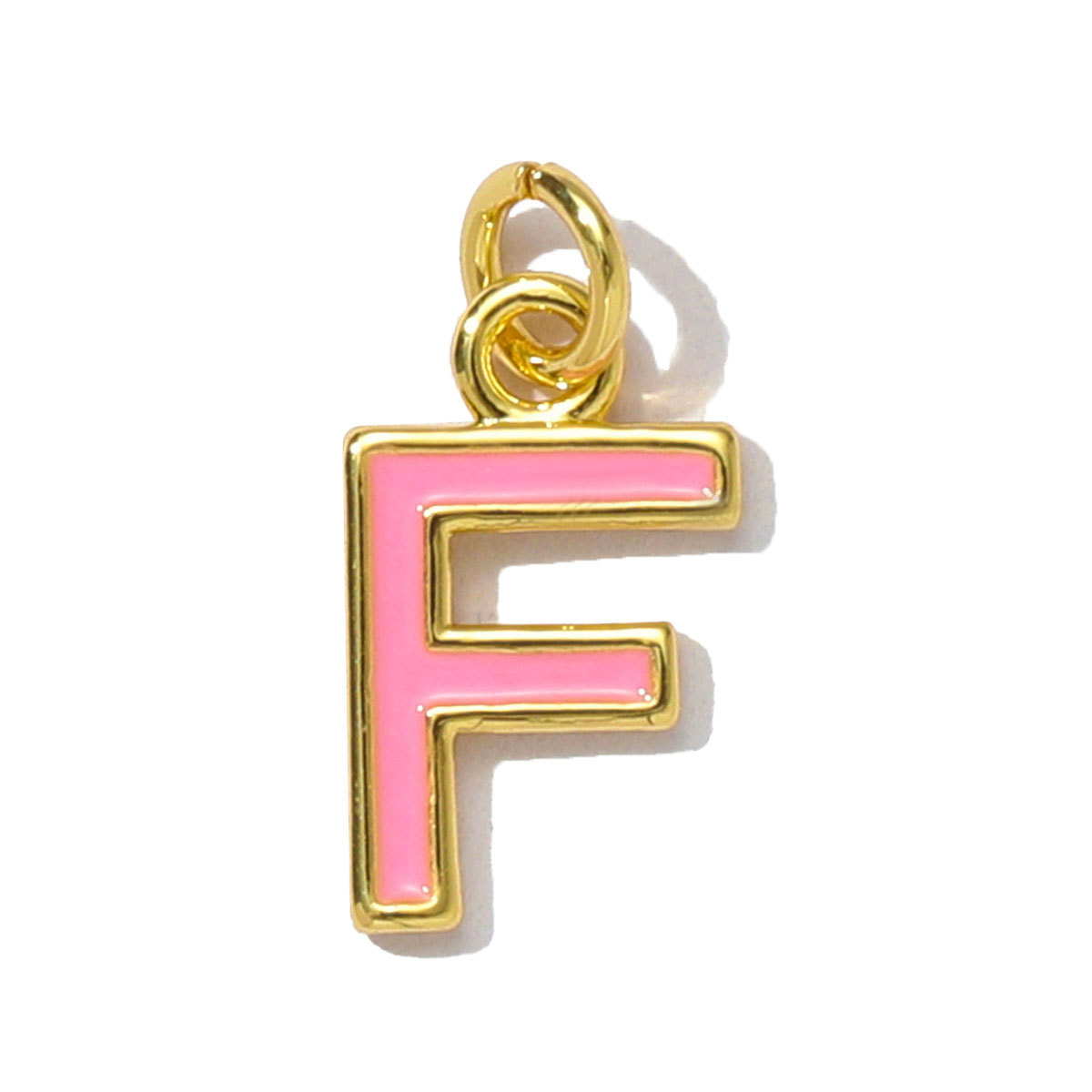 6pcs/pack Fashion Copper Rainbow A-Z 26 Alphabet Necklace Pendants Enamel Name DIY Charms  Women Capital Letter Jewelry