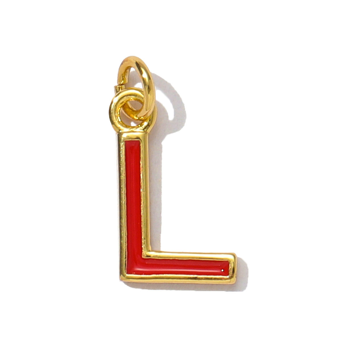 6pcs/pack Fashion Copper Rainbow A-Z 26 Alphabet Necklace Pendants Enamel Name DIY Charms  Women Capital Letter Jewelry