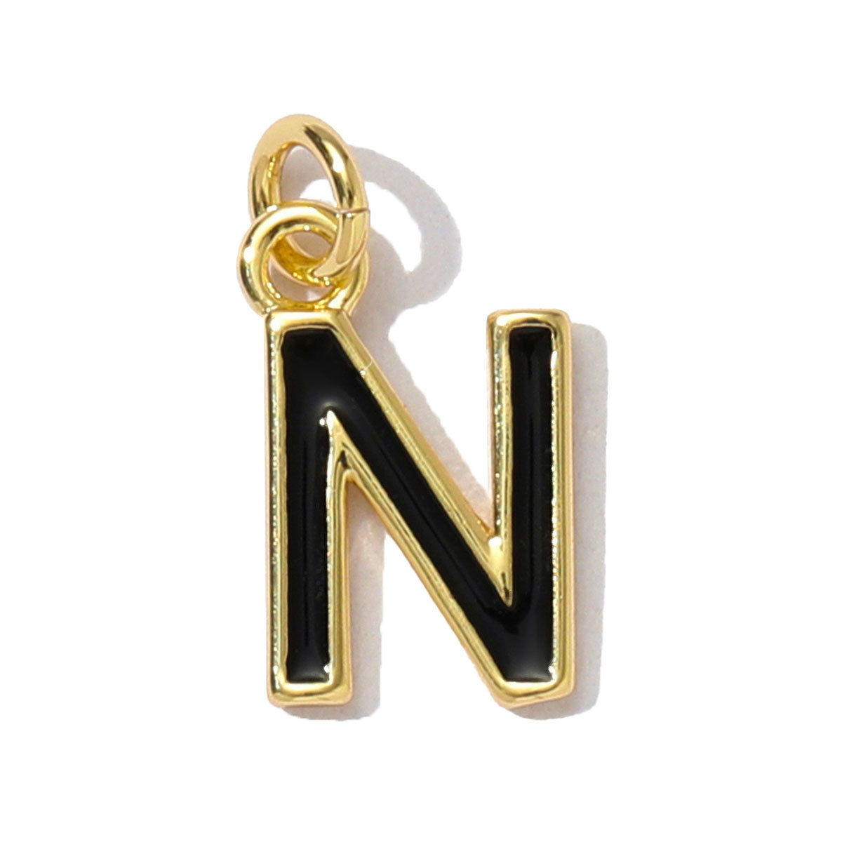 6pcs/pack Fashion Copper Rainbow A-Z 26 Alphabet Necklace Pendants Enamel Name DIY Charms  Women Capital Letter Jewelry