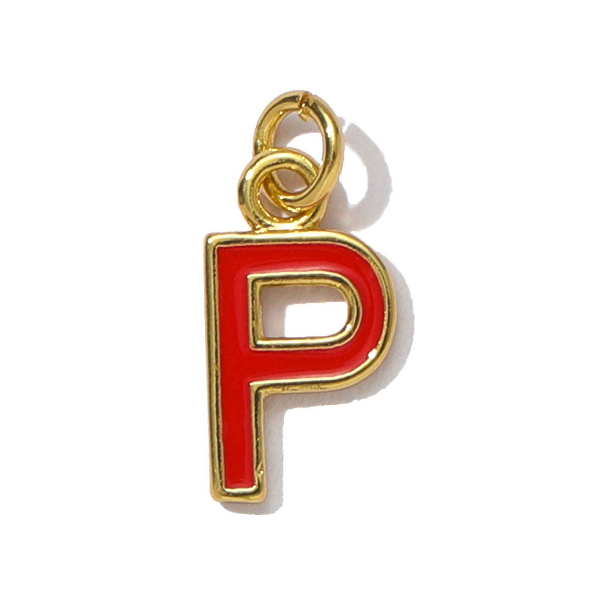 6pcs/pack Fashion Copper Rainbow A-Z 26 Alphabet Necklace Pendants Enamel Name DIY Charms  Women Capital Letter Jewelry