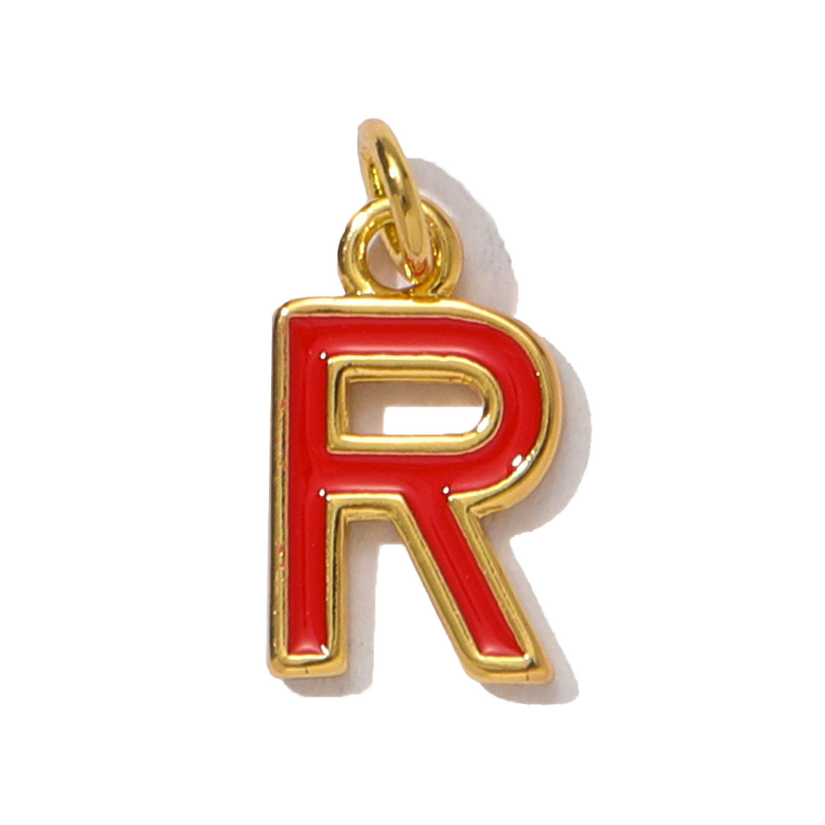 6pcs/pack Fashion Copper Rainbow A-Z 26 Alphabet Necklace Pendants Enamel Name DIY Charms  Women Capital Letter Jewelry