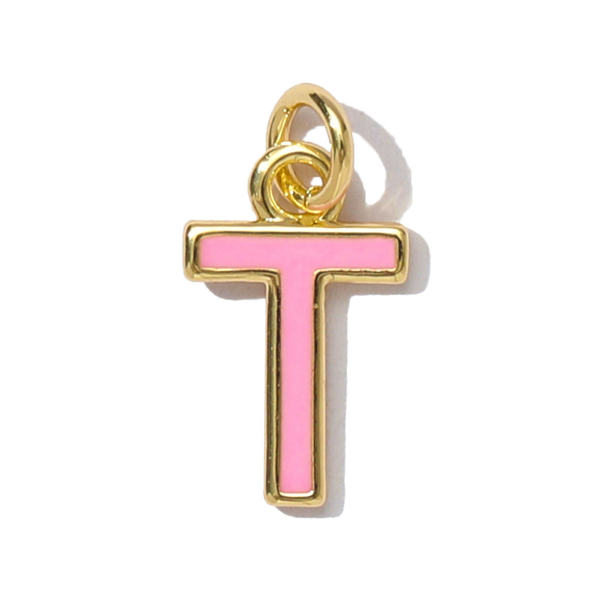6pcs/pack Fashion Copper Rainbow A-Z 26 Alphabet Necklace Pendants Enamel Name DIY Charms  Women Capital Letter Jewelry