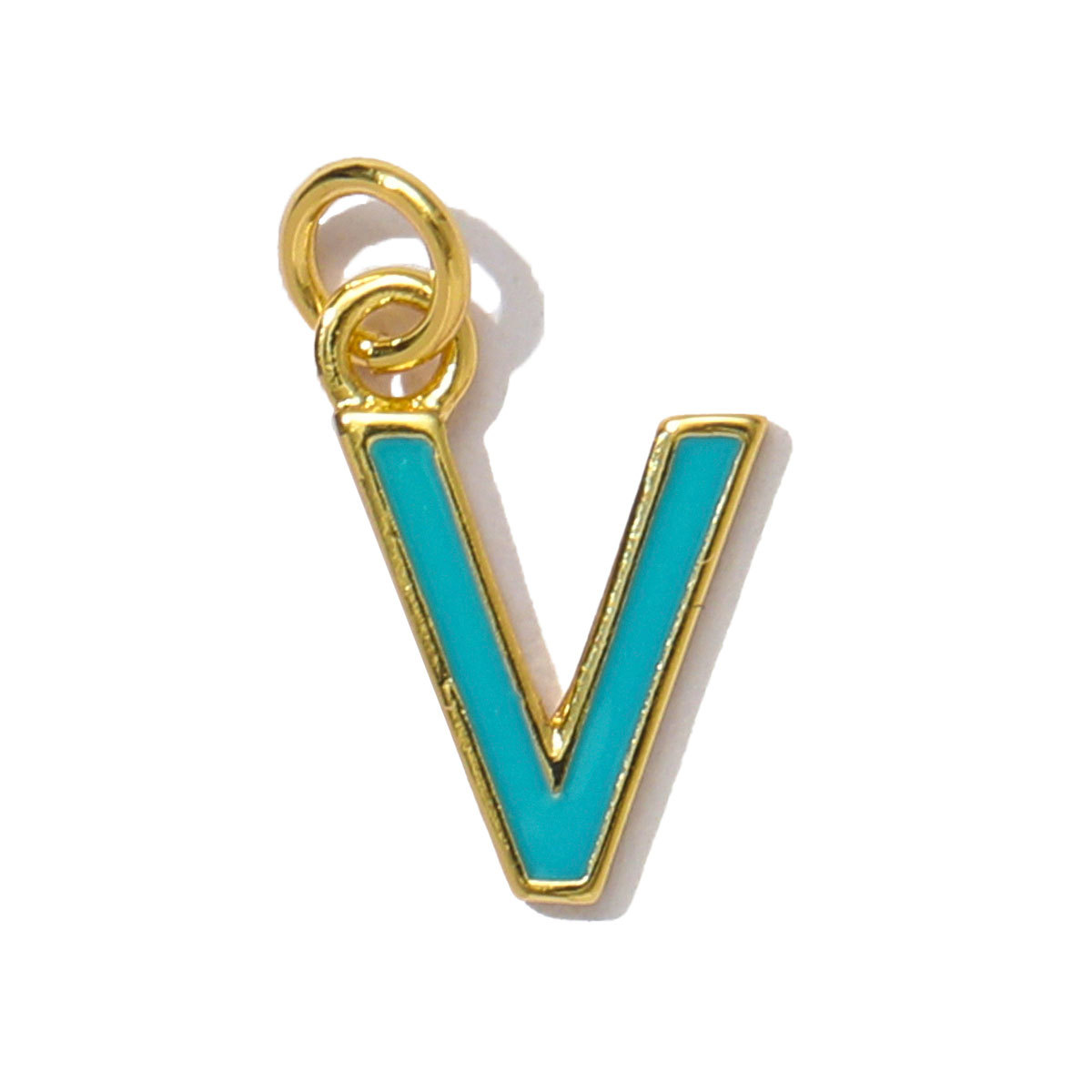 6pcs/pack Fashion Copper Rainbow A-Z 26 Alphabet Necklace Pendants Enamel Name DIY Charms  Women Capital Letter Jewelry