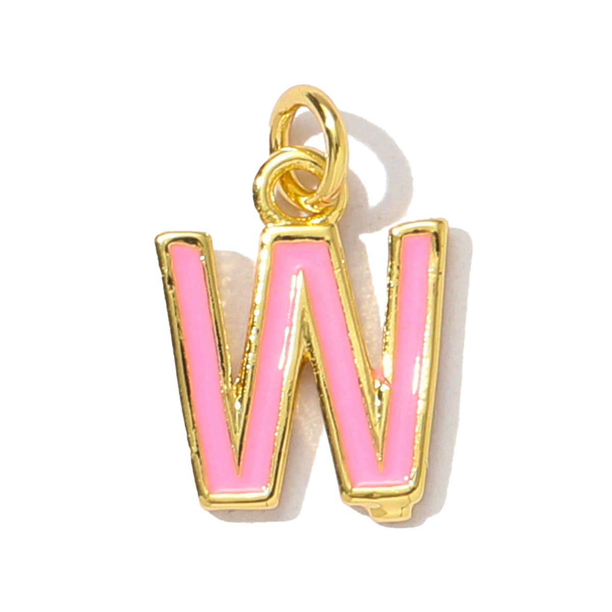 6pcs/pack Fashion Copper Rainbow A-Z 26 Alphabet Necklace Pendants Enamel Name DIY Charms  Women Capital Letter Jewelry