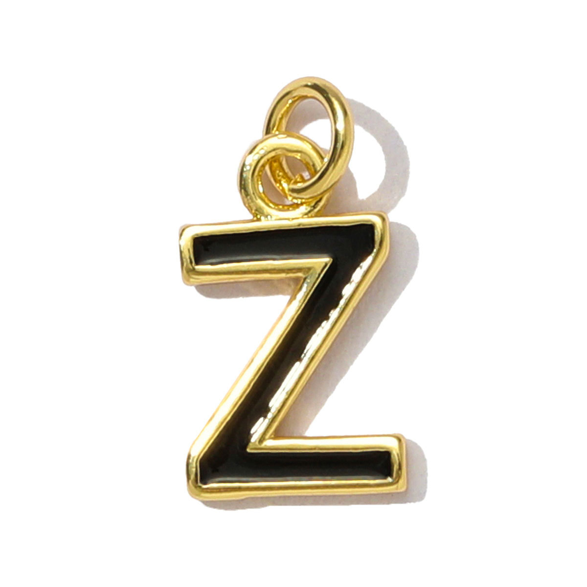 6pcs/pack Fashion Copper Rainbow A-Z 26 Alphabet Necklace Pendants Enamel Name DIY Charms  Women Capital Letter Jewelry