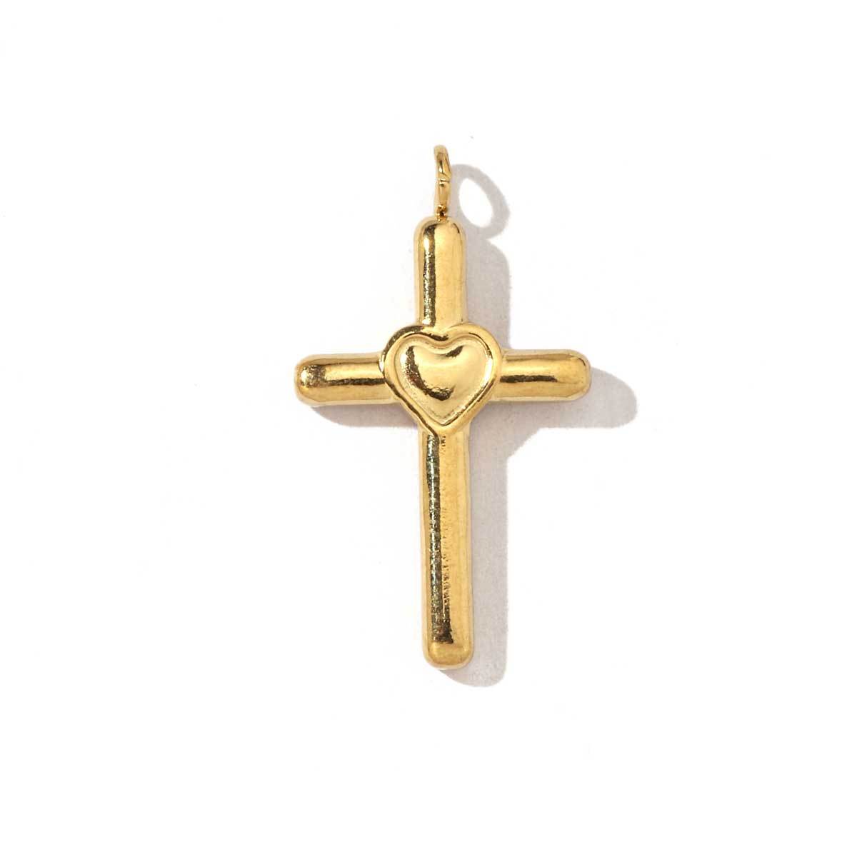 6pcs/pack Religious Stainless Steel Enamel Eye Cross Hamsa Hand Charms Heart Triangle Stone Necklace DIY Small Pendant Wholesale