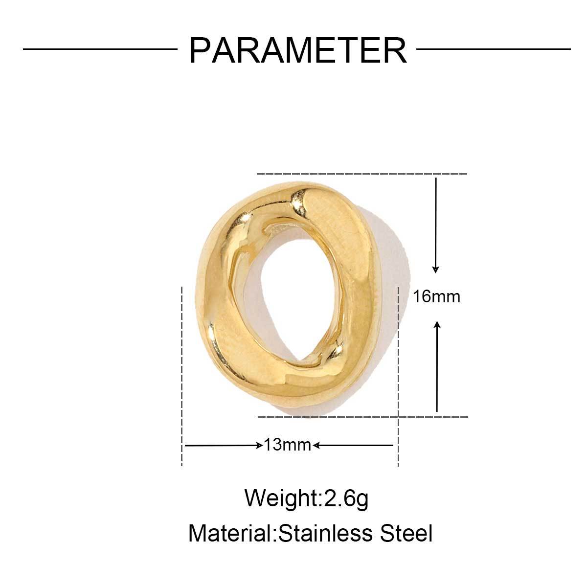 6pcs/pack French Style Stainless Steel Gold Color Hollow Geometric Charms Enamel Heart DIY Small Accessories For Necklaces Making