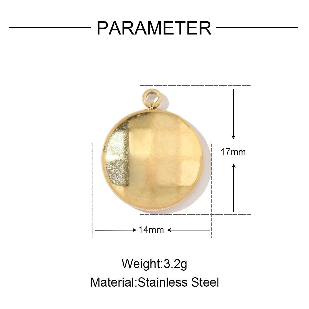6pcs/pack French Style Stainless Steel Gold Color Hollow Geometric Charms Enamel Heart DIY Small Accessories For Necklaces Making