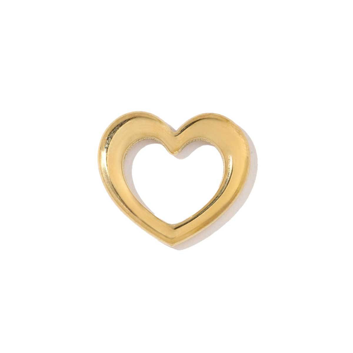 6pcs/pack French Style Stainless Steel Gold Color Hollow Geometric Charms Enamel Heart DIY Small Accessories For Necklaces Making