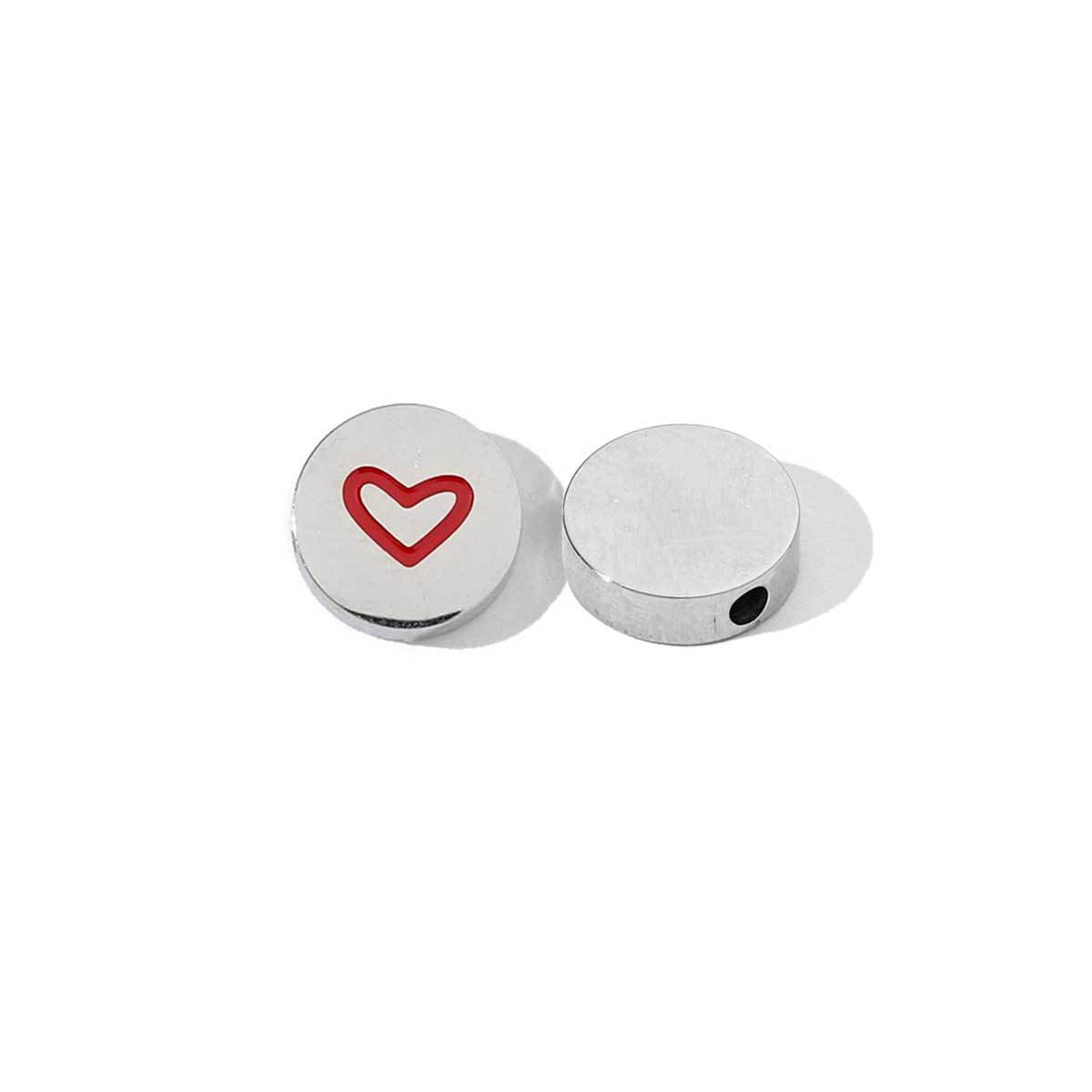 6pcs/pack Stainless Steel 18k Gold Color Heart Buddha Eye Charms Wholesale Pin Spanner DIY Small Pendant For Jewelry Making