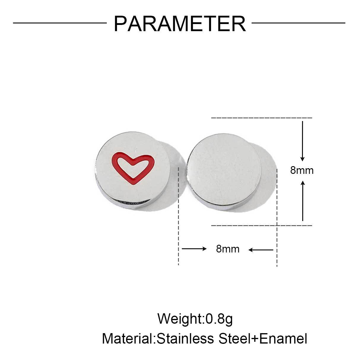 6pcs/pack Stainless Steel 18k Gold Color Heart Buddha Eye Charms Wholesale Pin Spanner DIY Small Pendant For Jewelry Making