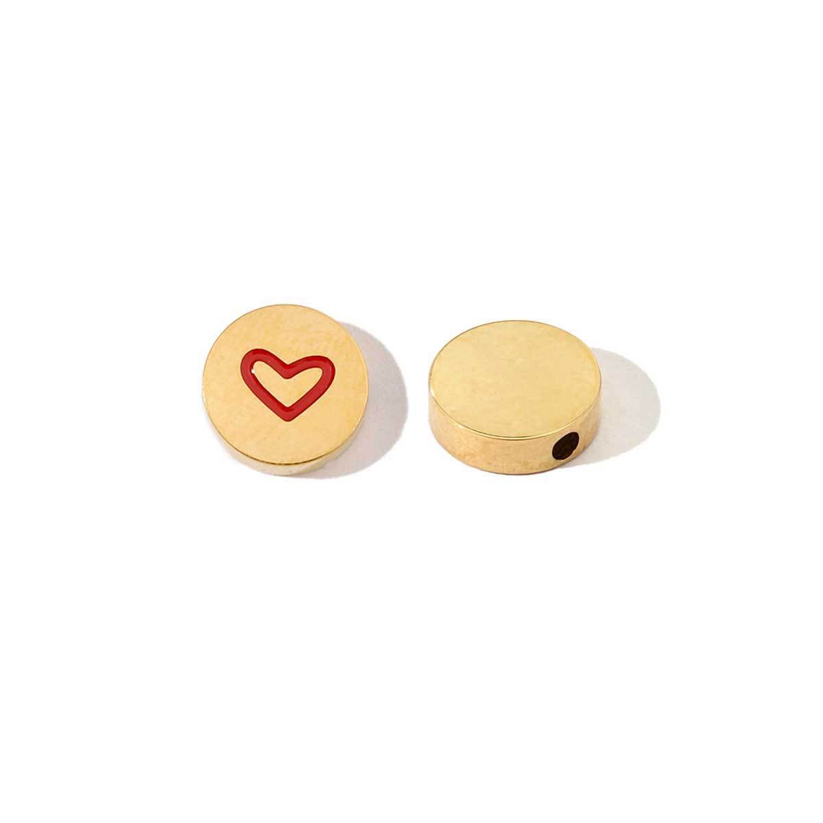 6pcs/pack Stainless Steel 18k Gold Color Heart Buddha Eye Charms Wholesale Pin Spanner DIY Small Pendant For Jewelry Making