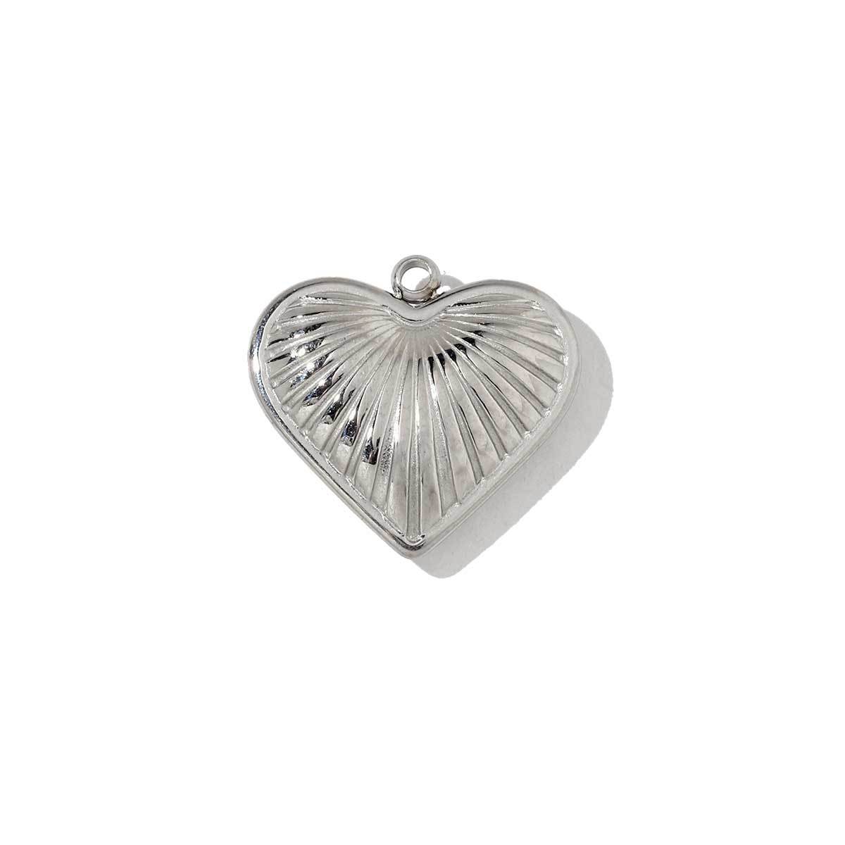 6pcs/pack Stainless Steel Metal Color Irregular Love Heart Wing Charms  Lock Cloud Geometry Necklace DIY Small Pendant Wholesale