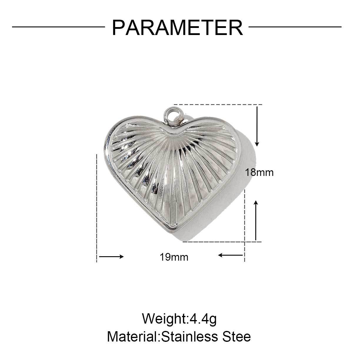 6pcs/pack Stainless Steel Metal Color Irregular Love Heart Wing Charms  Lock Cloud Geometry Necklace DIY Small Pendant Wholesale