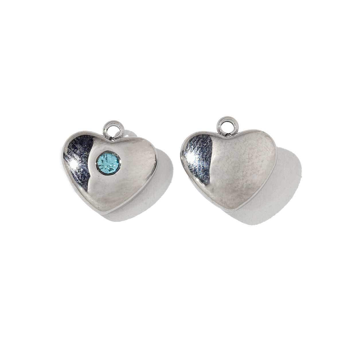 6pcs/pack Stainless Steel Metal Color Irregular Love Heart Wing Charms  Lock Cloud Geometry Necklace DIY Small Pendant Wholesale