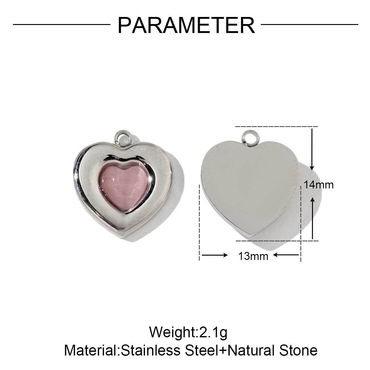 6pcs/pack Stainless Steel Metal Color Irregular Love Heart Wing Charms  Lock Cloud Geometry Necklace DIY Small Pendant Wholesale
