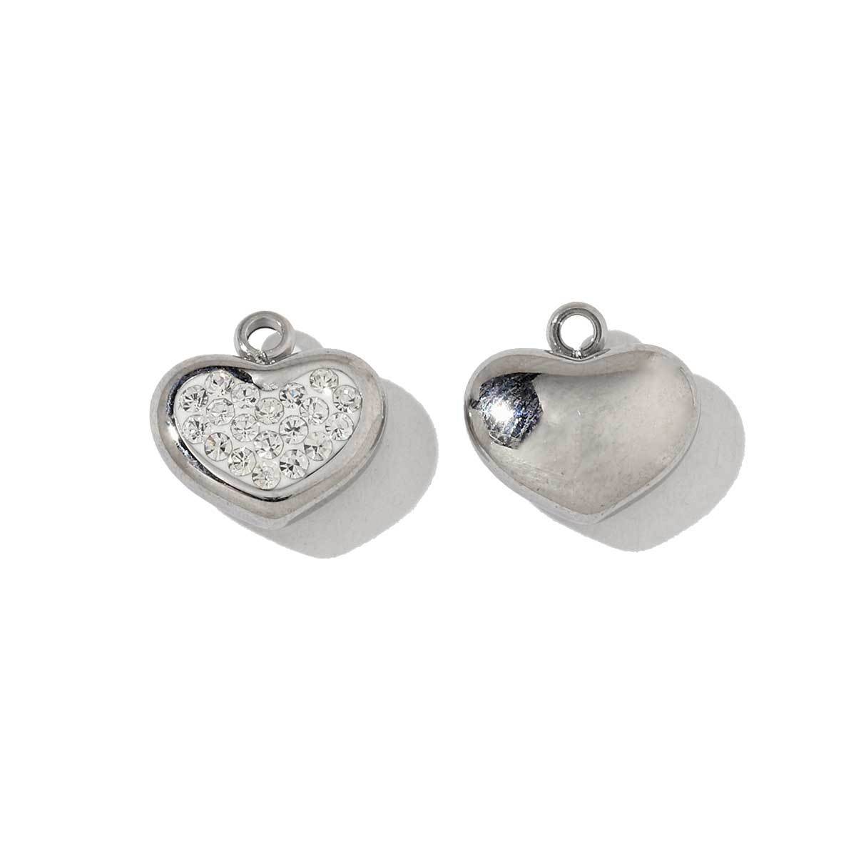 6pcs/pack Stainless Steel Metal Color Irregular Love Heart Wing Charms  Lock Cloud Geometry Necklace DIY Small Pendant Wholesale